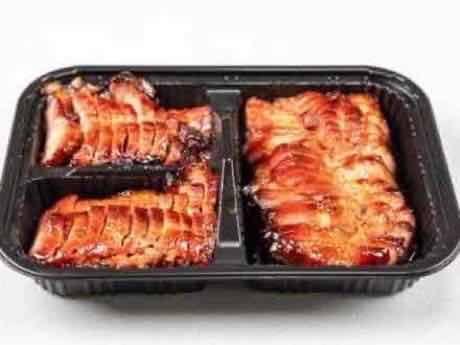 Sliced Cantonese char siu barbecue pork