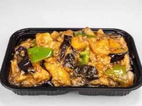 Di san xian with eggplant, potato and green pepper