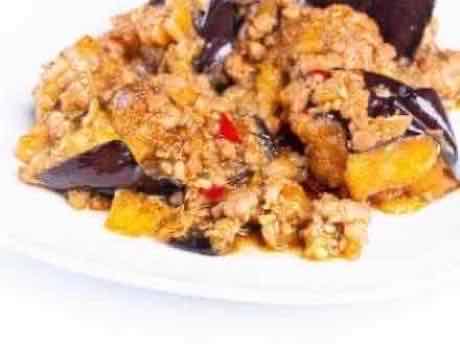 Minced pork with braised eggplant